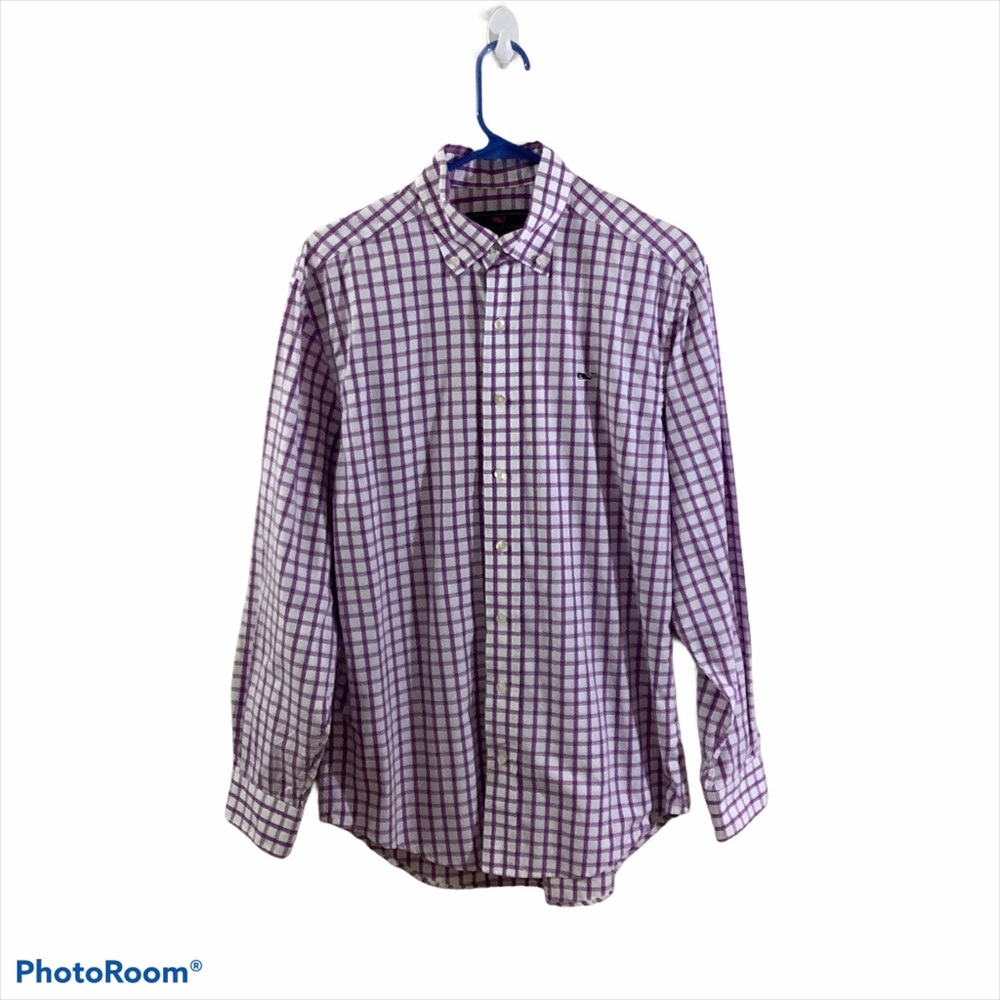 Vineyard Vines Cotton Plaid Whale Shirt Button Down